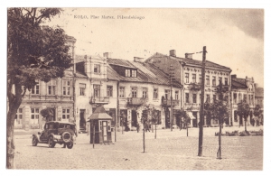 Nakł. Księgarni F. Bierzwińskiego w Kole. Data koresp. październik–grudzień 1939 r. (już w czasie okupacji hitlerowskiej). Ze zbiorów Muzeum Technik Ceramicznych w Kole.