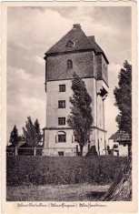 Wieża ciśnień. Nakł. Wydawnictwa Fotograficznego Hannsa Kanngiessera z Łodzi. Lata 1940–1945. Ze zbiorów Pana Rafała Marciniaka.