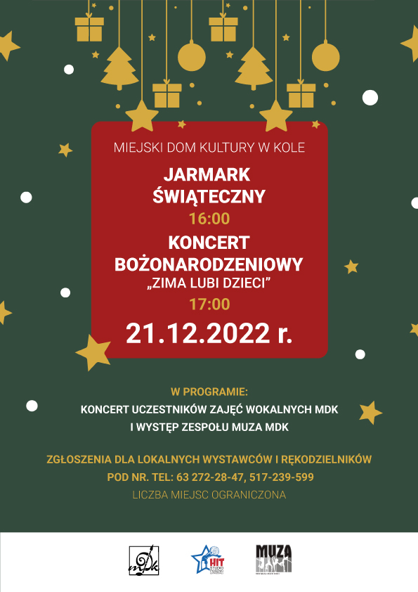 Jarmark Świąteczny i Koncert Bożonarodzeniowy pt. „Zima lub dzieci”