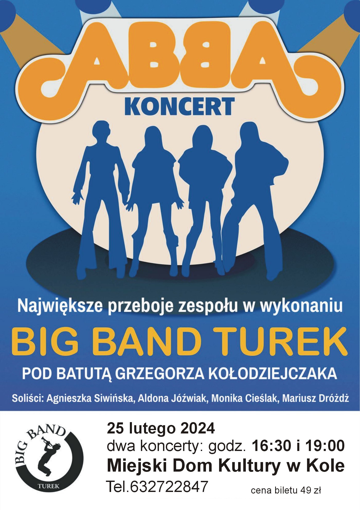 Największe przeboje zespołu ABBA – koncert Big Band Turek