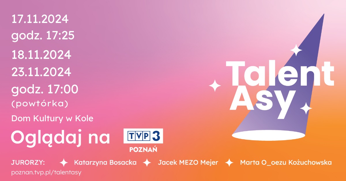 Plakat zapowiada występy w talent show 