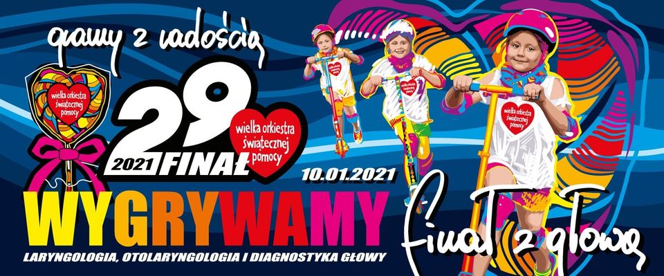 Grafika przedstawia hasło 29. Finał WOŚP
