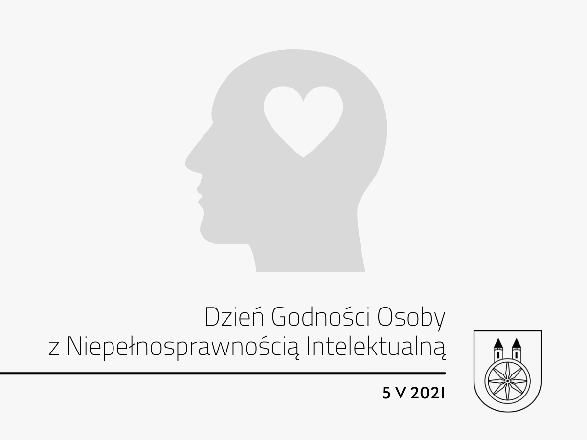 Plansza z napisem i datą 5 maja Dzień Godności Osób z Niepełnosprawnością Intelektualną