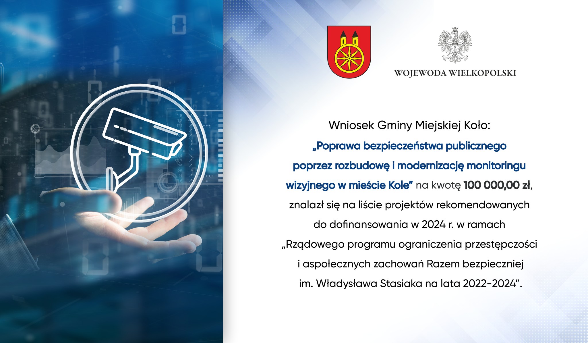 Inforgrafika, Rozbudowa monitoringu zwiększy bezpieczeństwo w mieście, tekst pod infografiką