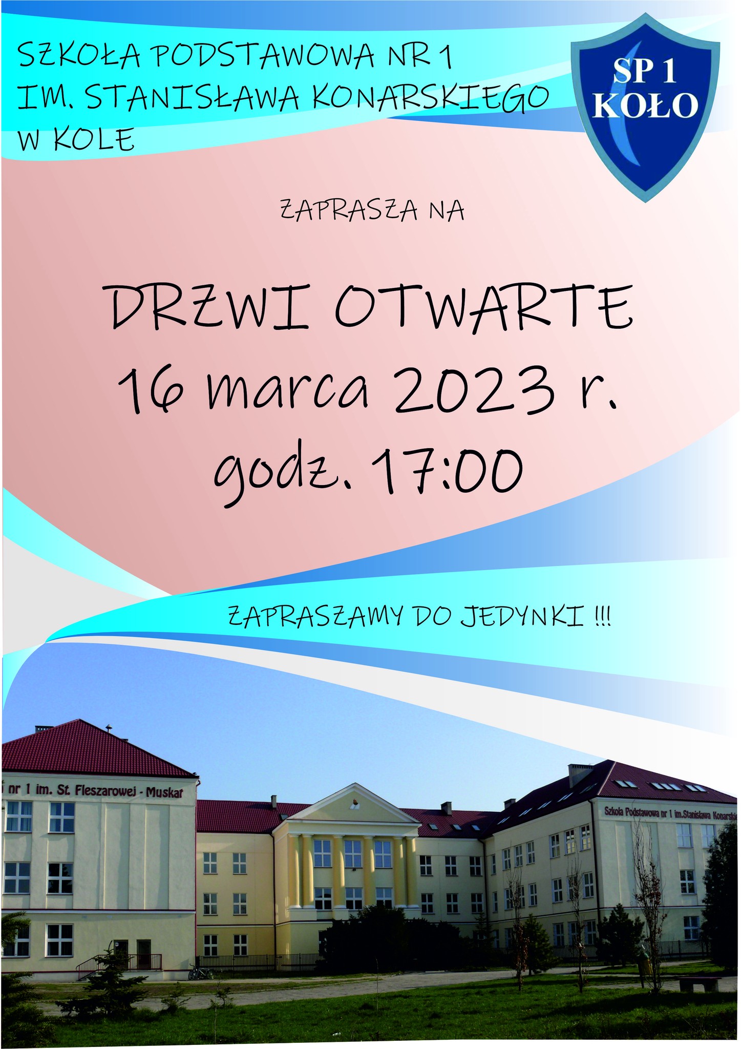 Infografika, dzień drzwi otwartych w SP Nr 1 w Kole