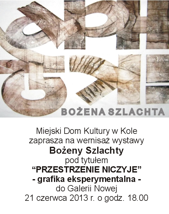 Wernisaż wystawy Bożeny Szlachty "Przestrzenie niczyje"