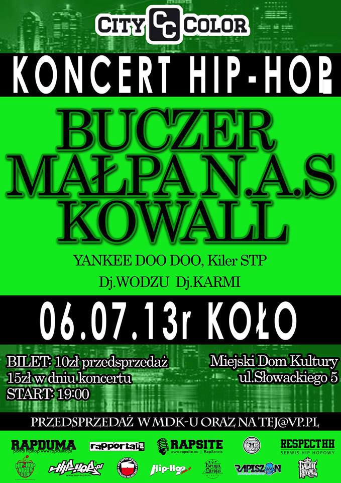 Koncert Hip Hopowy już w najbliższą sobotę