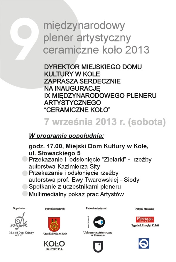 9. Międzynarodowy Plener Artystyczny "CERAMICZNE KOŁO 2013"