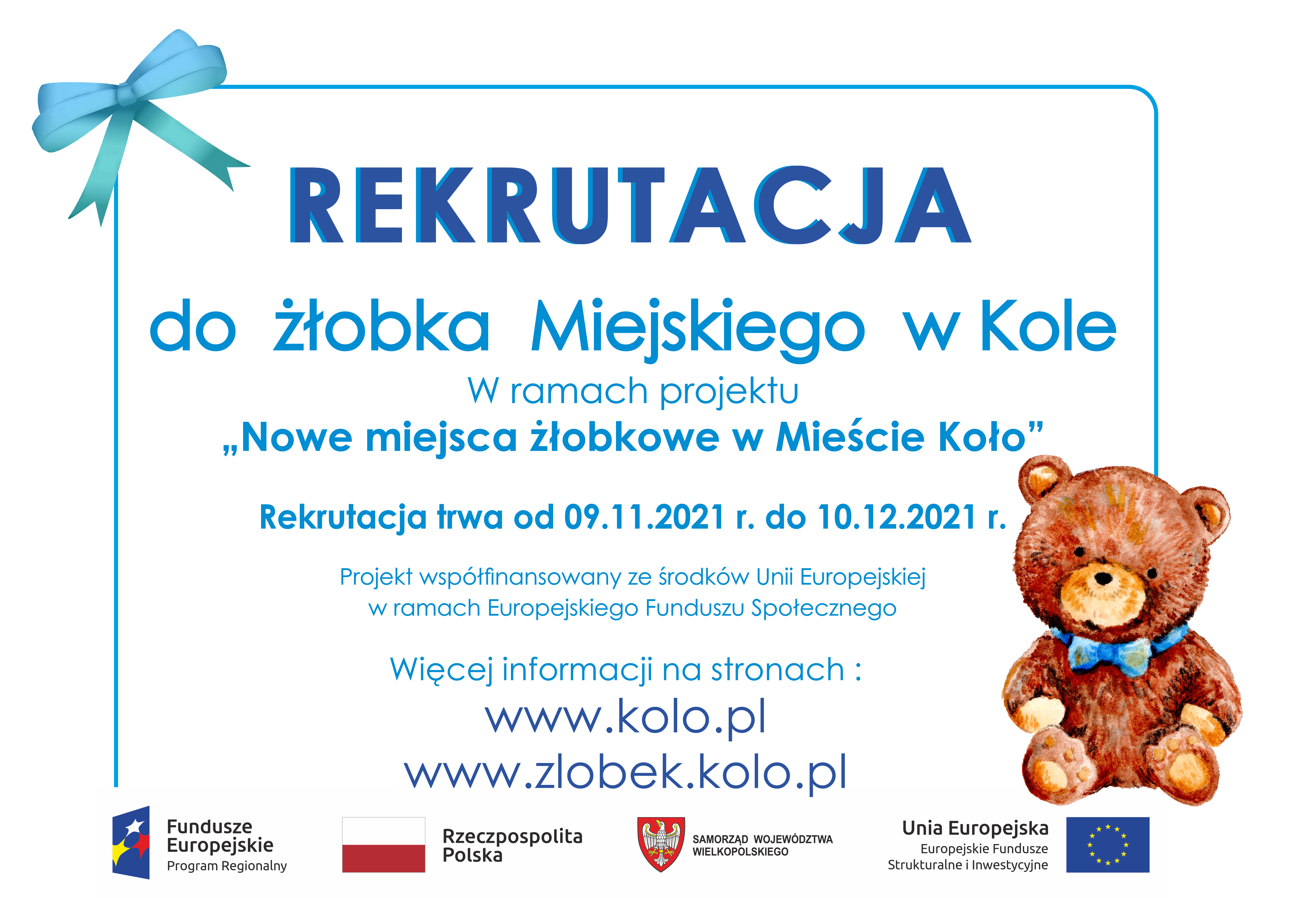 Infografika, Rekrutacja do Żłobka Miejskiego w Kole, tekst pod infografiką.