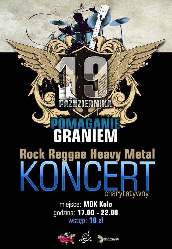 Koncert charytatywny rock/reggae/heavy metal "Pomaganie graniem"
