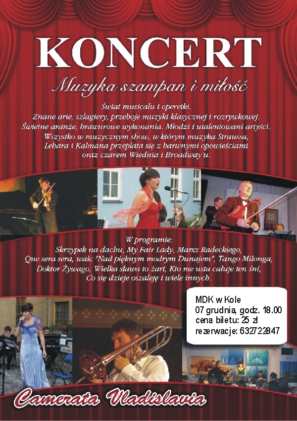 Koncert "Muzyka, szampan i miłość"