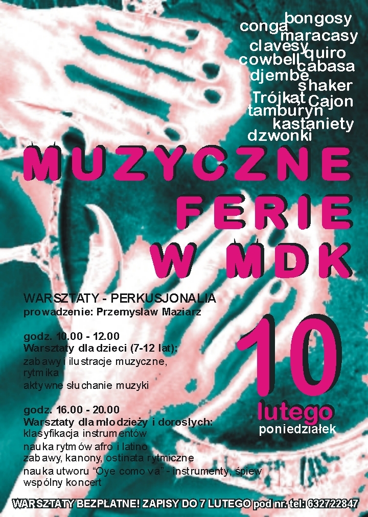 Muzyczne ferie w MDK - zapisy do 7 lutego