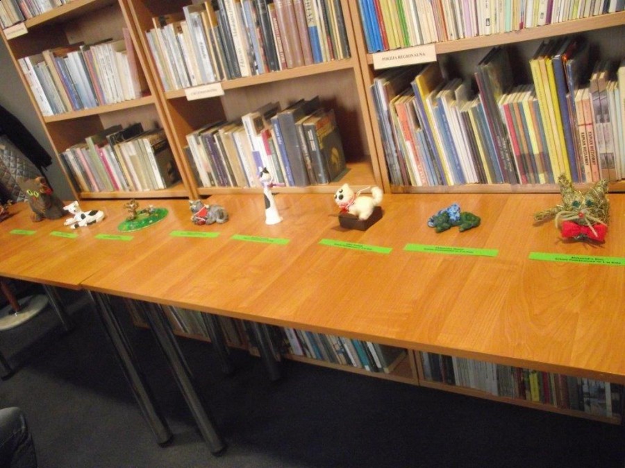Kotki w bibliotece