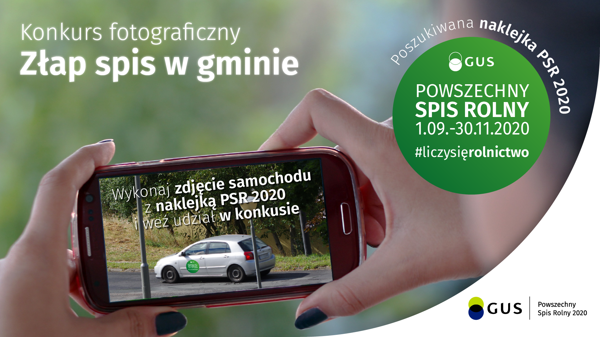 Zdjęcie przedstawia grafikę konkursu „Złap spis w gminie”!