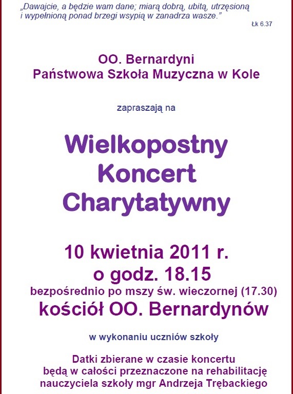 Wielkopostny Koncert Charytatywny
