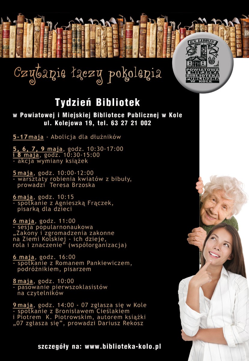 Czytanie łączy pokolenia - Tydzień Bibliotek w Kole