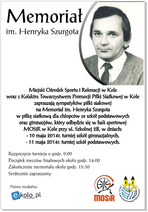 Memoriał im. Henryka Szurgota w MOSiR w Kole