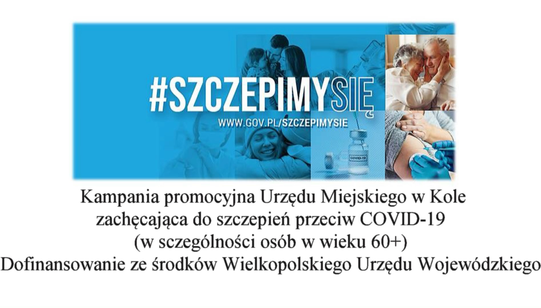 Plansza #SZCZEPIMYSIĘ, tekst pod planszą.