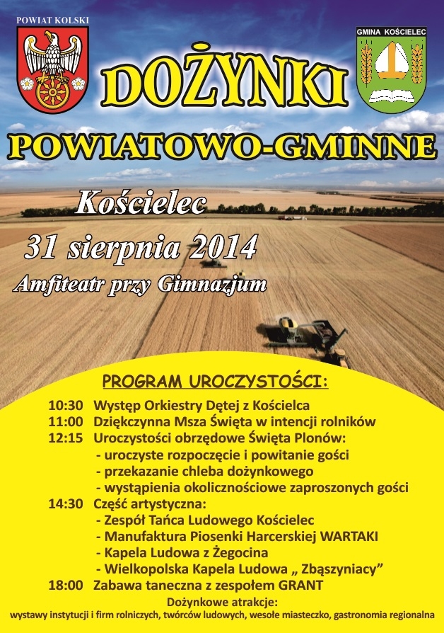 Dożynki Powiatowo-Gminne już w niedzielę