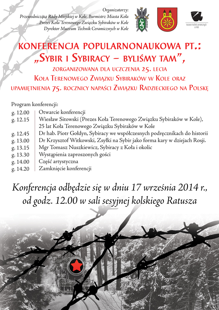 Konferencja popularnonaukowa pt.: "SYBIR I SYBIRACY - BYLIŚMY TAM"