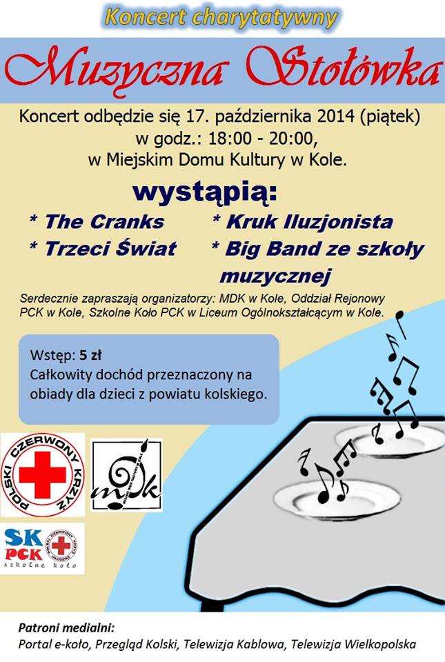 Koncert charytatywny "Muzyczna Stołówka" w kolskim "emdeku"