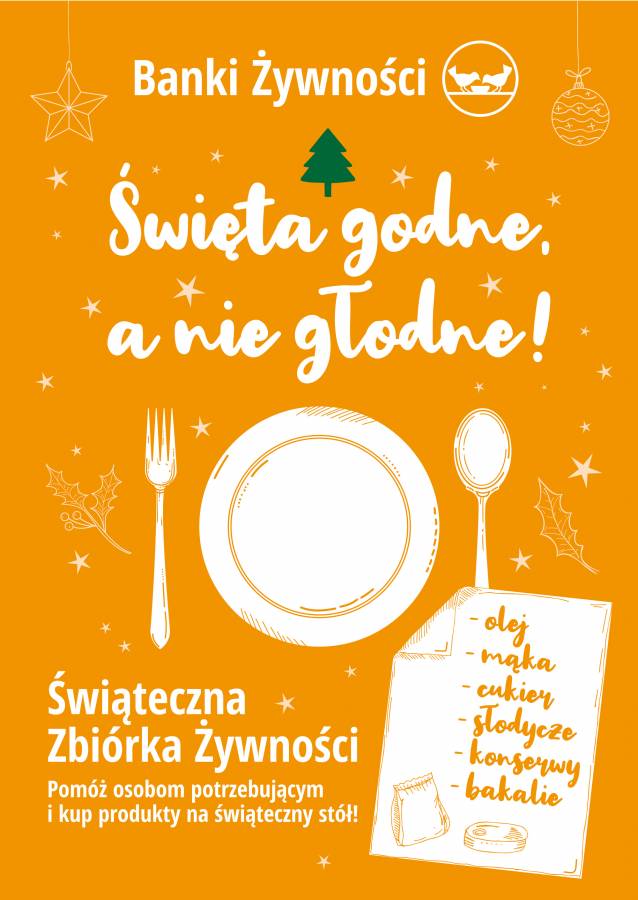 Plakat akcji Pogotowie Świętego Mikołaja, tekst pod plakatem