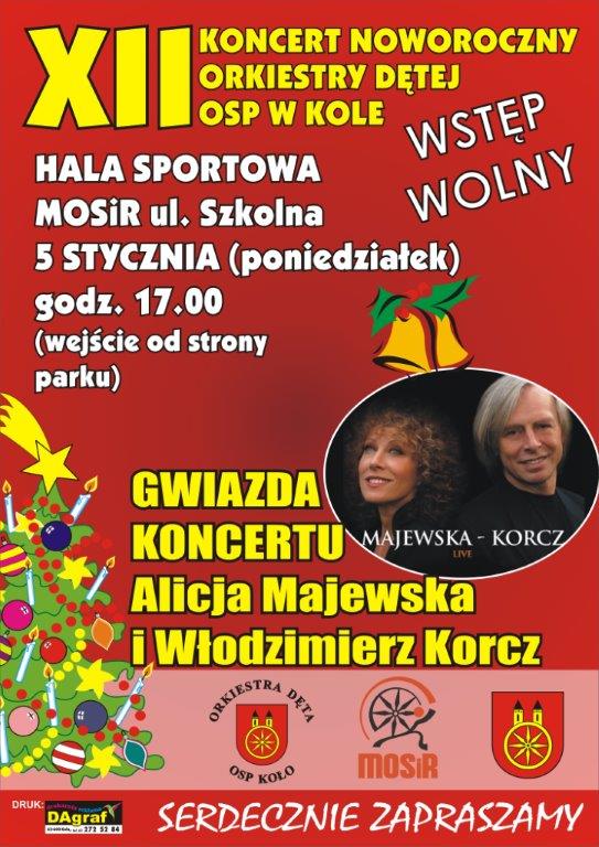 Zapraszamy na XII Koncert Noworoczny Orkiestry Dętej OSP w Kole