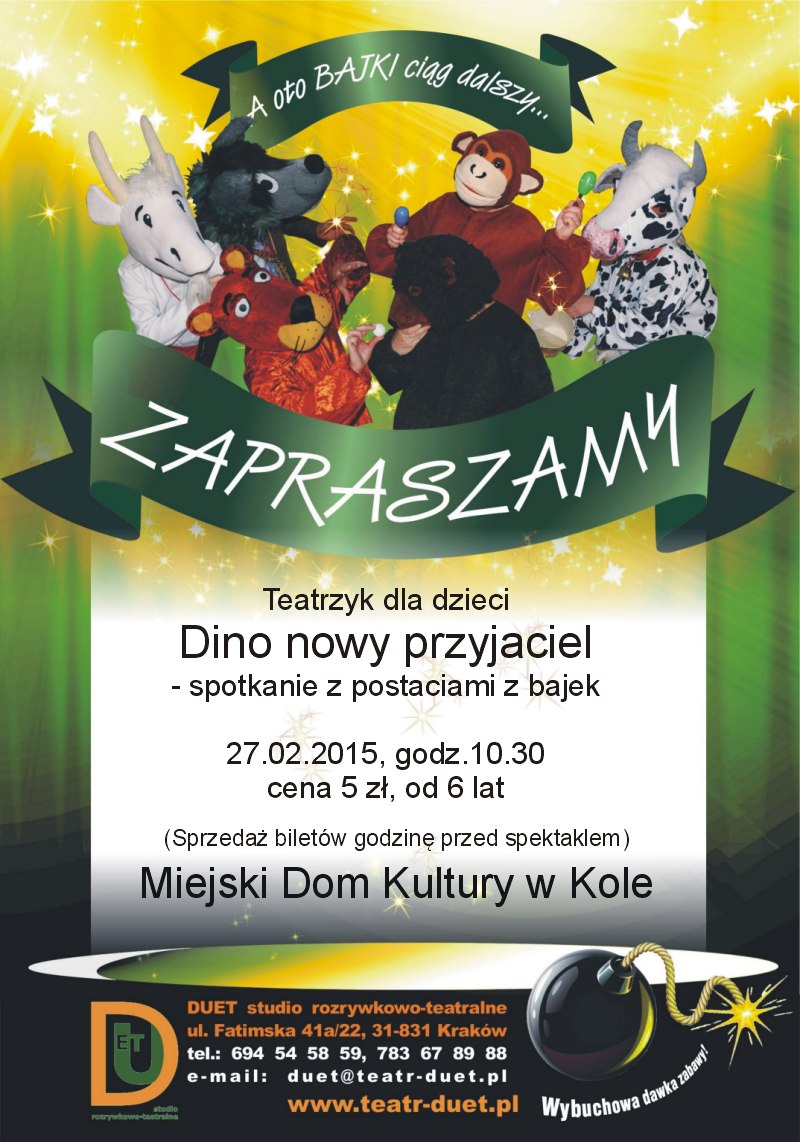 Teatrzyk dla dzieci - DINO NOWY PRZYJACIEL