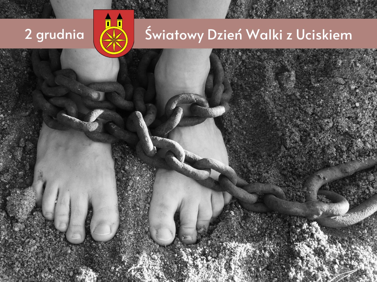Plansza Światowy Dzień Walki z Uciskiem, tekst pod planszą.