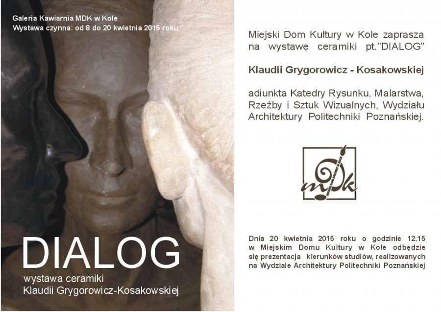 Wystawa ceramiki pt. "Dialog" dr Klaudii Grygorowicz Kosakowskiej
