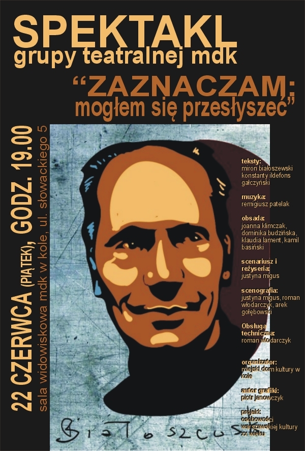 Spektakl grupy teatralnej MDK „Zaznaczam: mogłem się przesłyszeć”