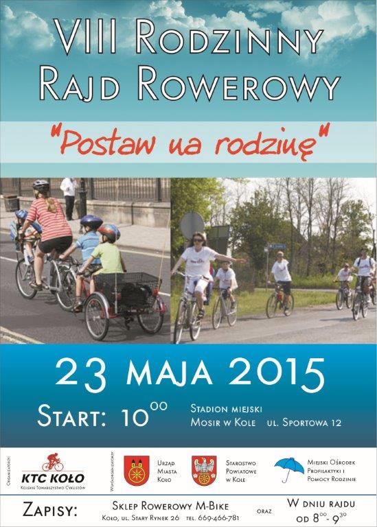 Zapraszamy na VIII Rowerowy Rajd Rodzinny