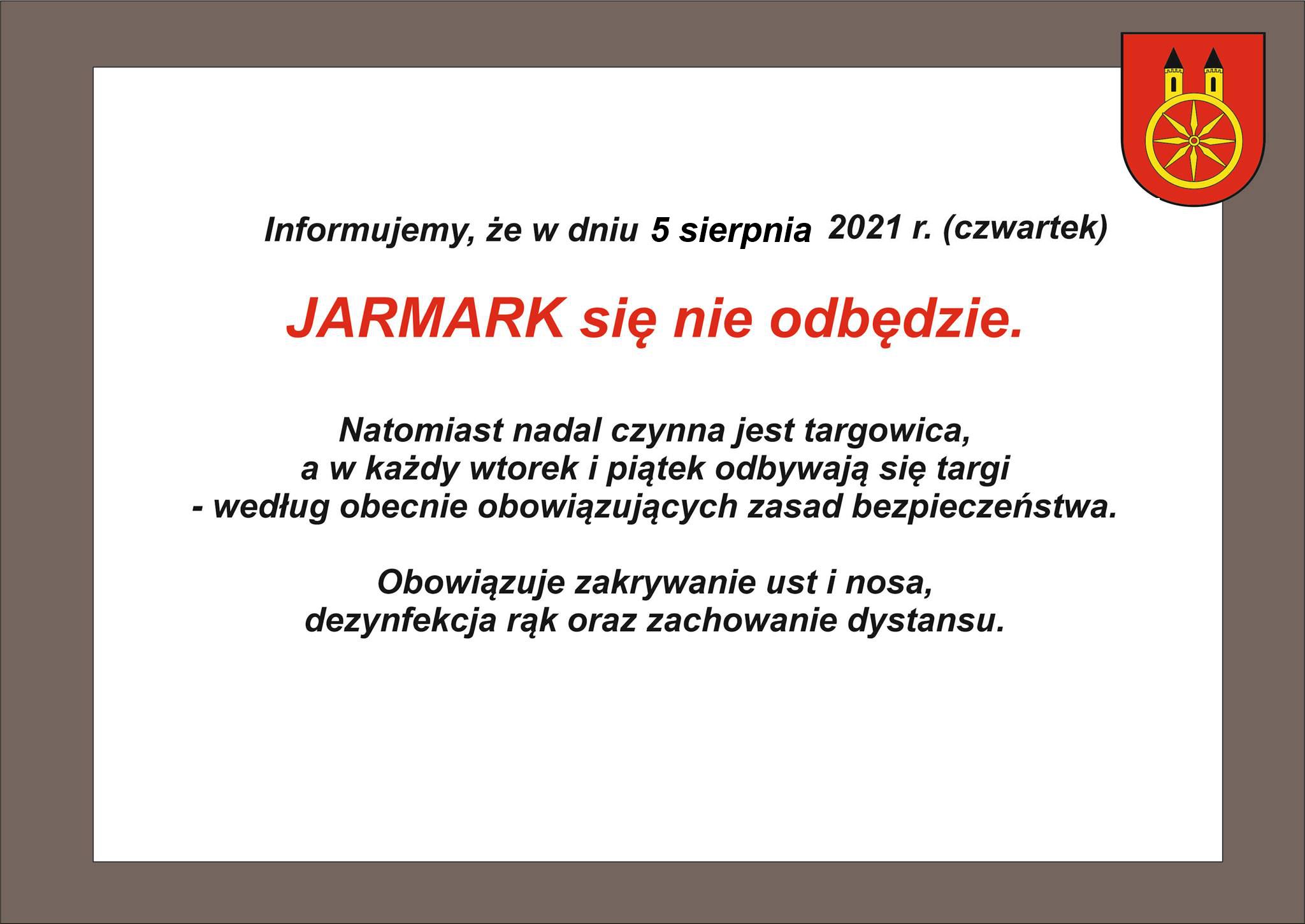 Zdjęcie przedstawia planszę z treścią ogłoszenia