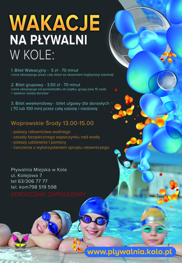 Wakacje na pływalni w Kole