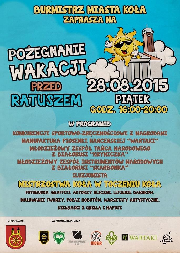 Zapraszamy dziś na pożegnanie wakacji przed Ratuszem