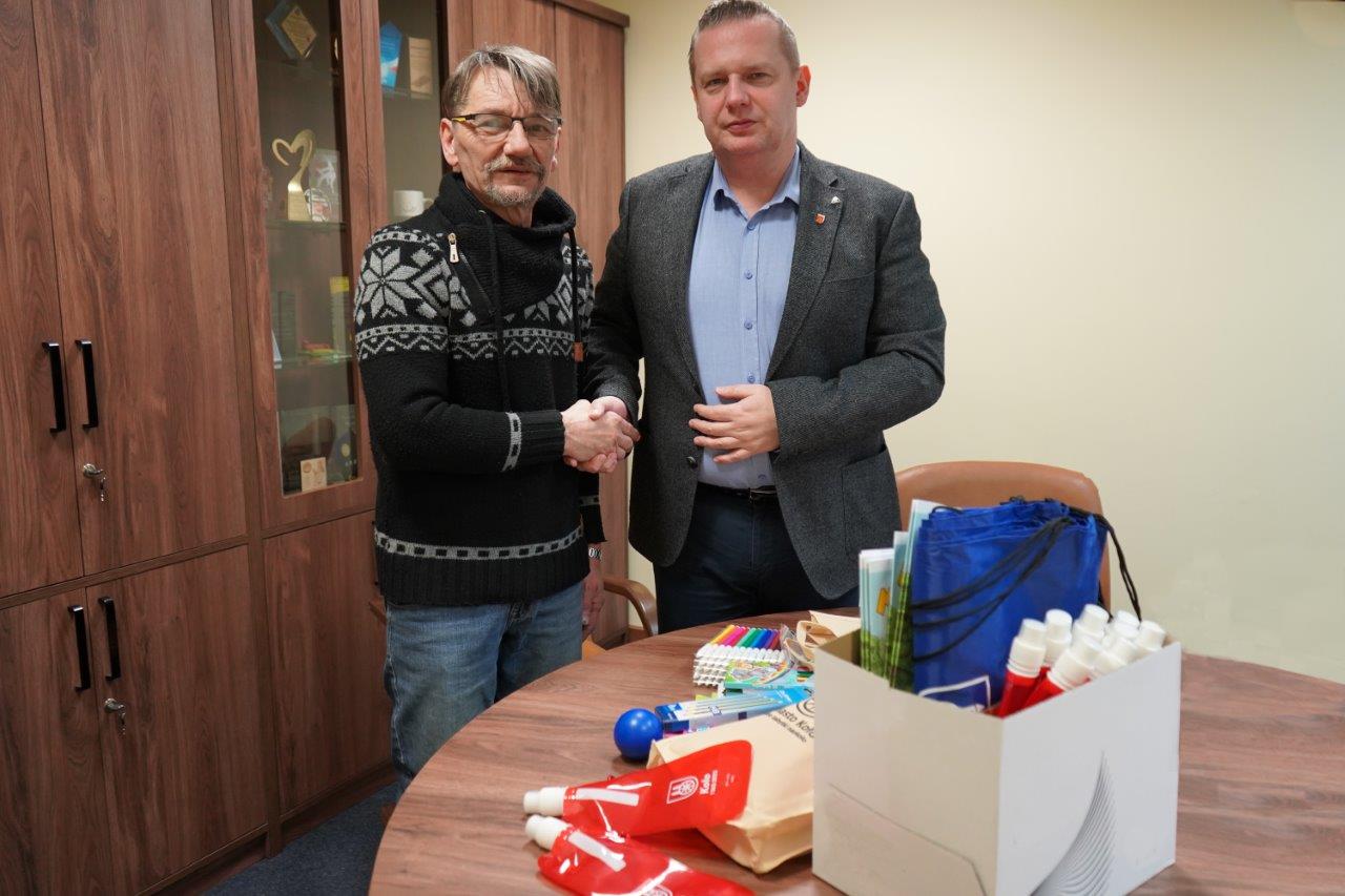 Burmistrz Miasta Koła Krzysztof Witkowski i Piotr Śniegocki
