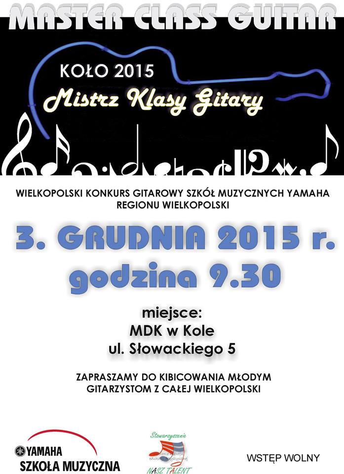 Wielkopolski Konkurs Gitarowy Szkół Muzycznych YAMAHA