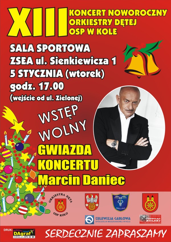 Zapraszamy na XIII Koncert Noworoczny Orkiestry Dętej OSP w Kole