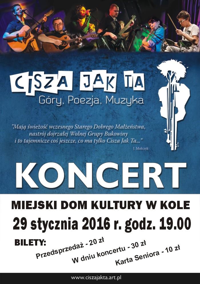 KONCERT zespołu CISZA JAK TA