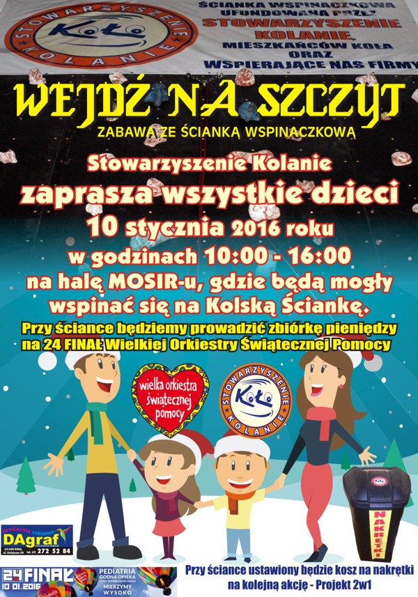 Wejdź na szczyt - zabawa ze ścianką wspinaczkową