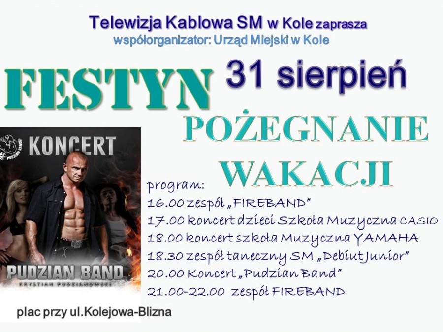 Festyn „Pożegnanie Wakacji” – otwarta impreza plenerowa
