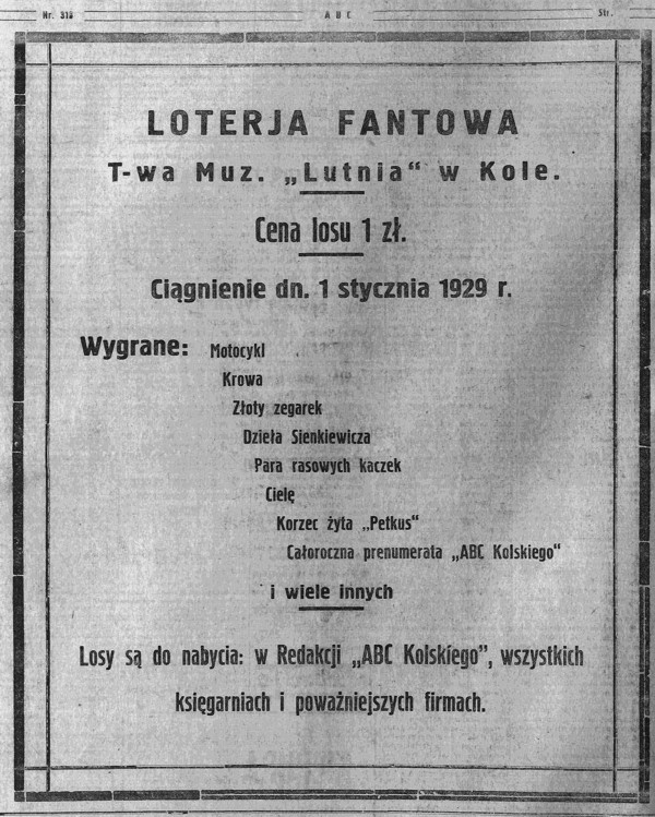 Jak wyglądały przedwojenne loterie?