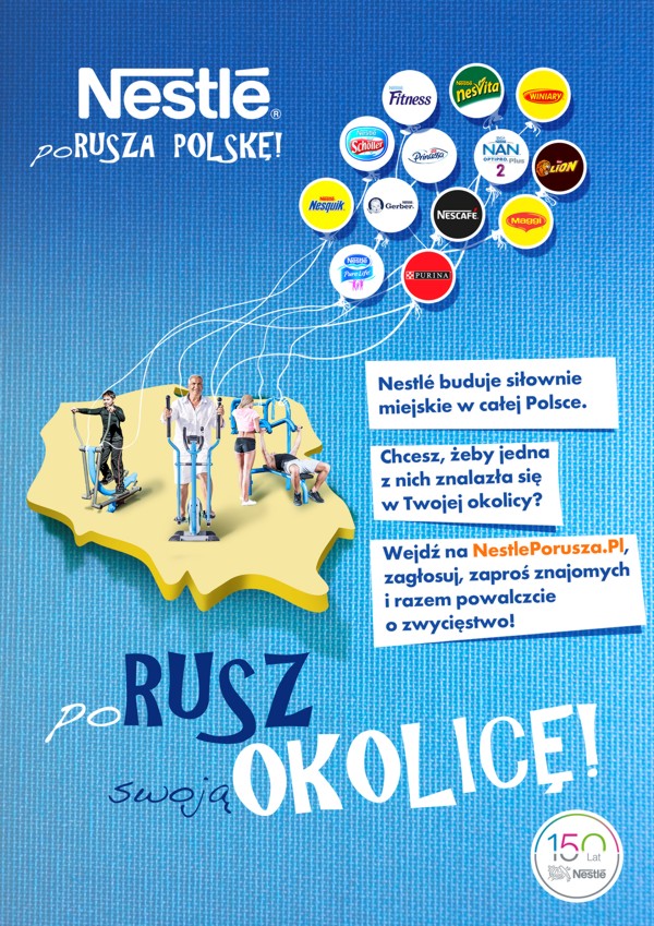 Nestlé Polska ufunduje siłownie zewnętrzne dla 16 gmin