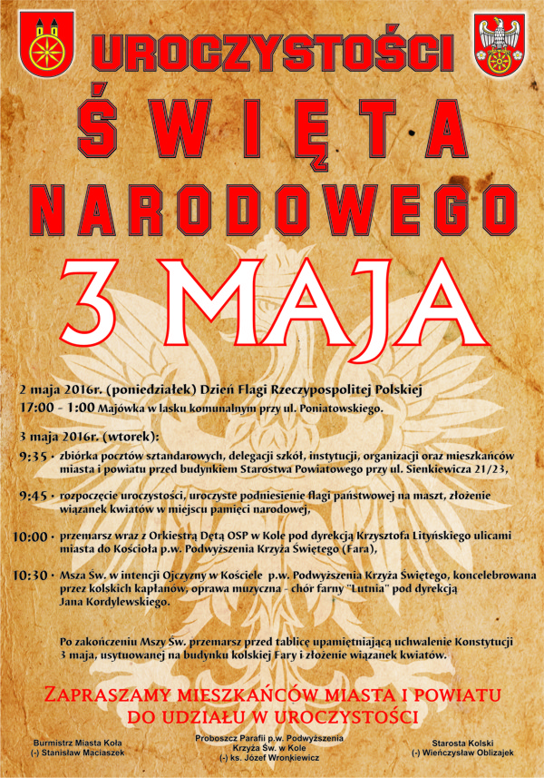 Uroczystości Święta Narodowego 3 Maja