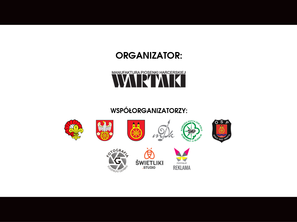Logotypy organizatorów 3. Harcerskiego Festiwalu Piosenki 