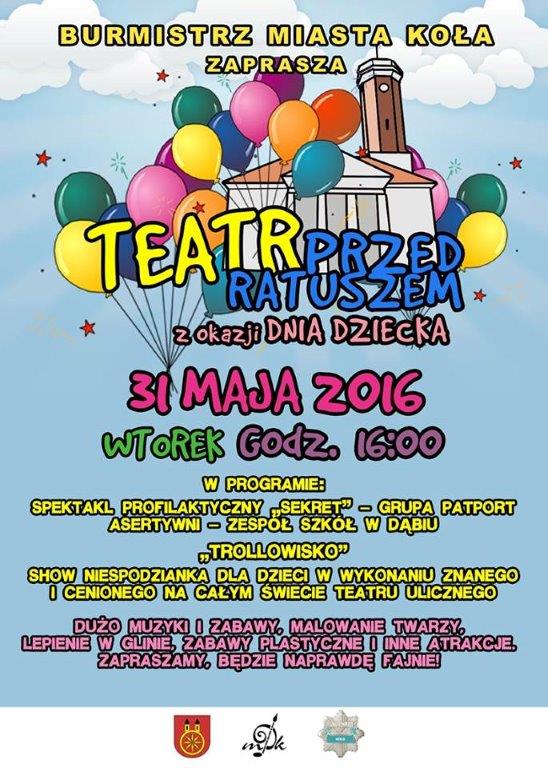 Teatr przed Ratuszem z okazji Dnia Dziecka