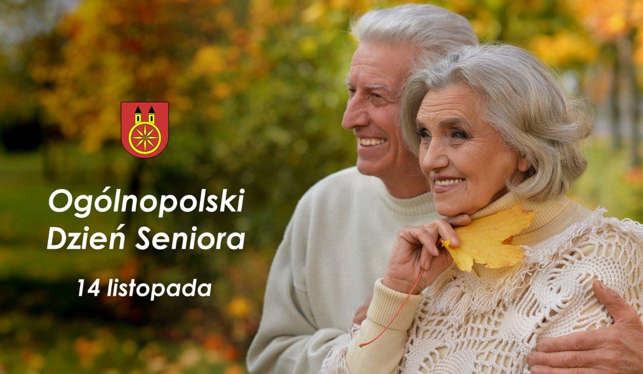 Plakat promujący Dni Seniora w Kole. W nagłówku plakatu widnieje uśmiechnięta para seniorów w jesiennej scenerii, a poniżej znajdują się szczegóły dotyczące spotkania.