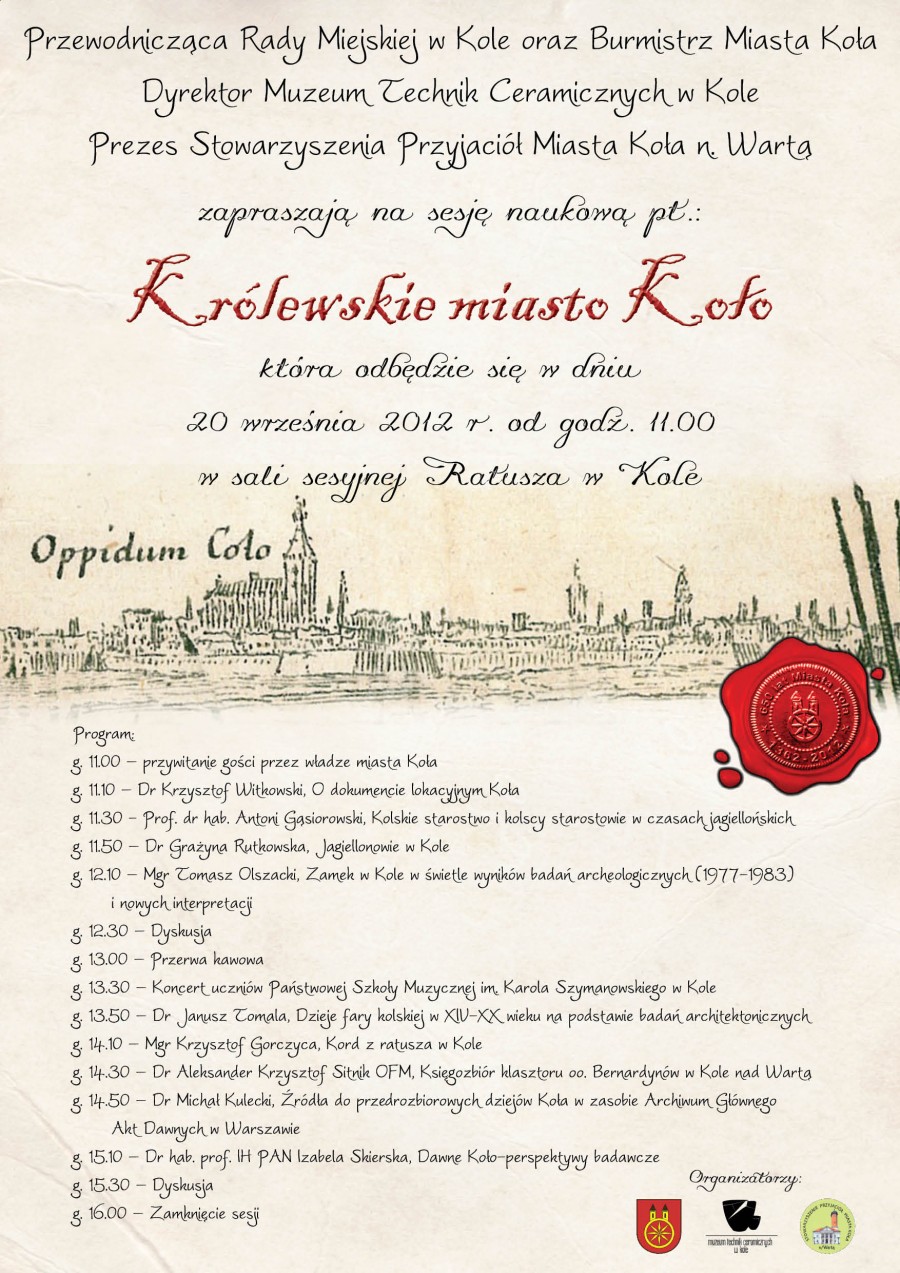 Uroczysta sesja naukowa "Królewskie miasto Koło"