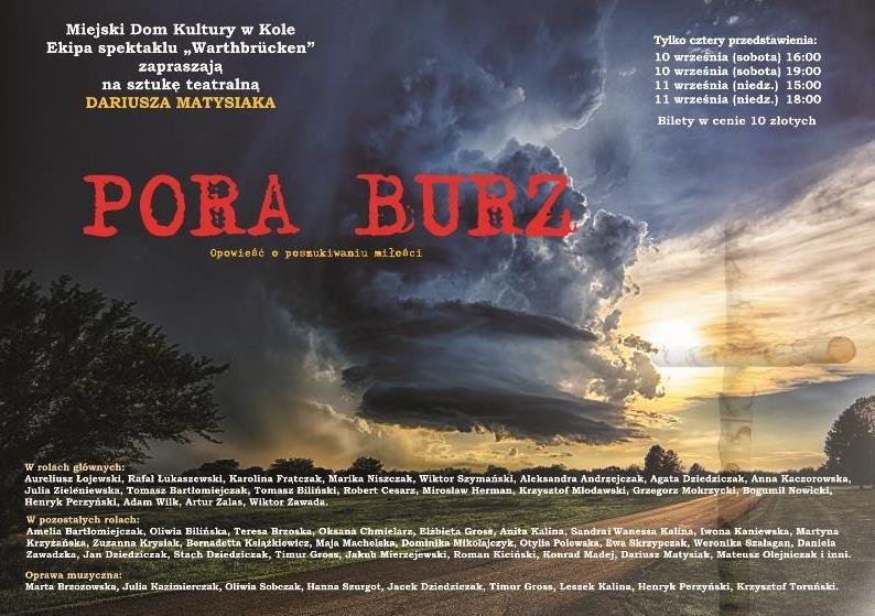 "Pora burz" tuż, tuż... Zapraszamy!