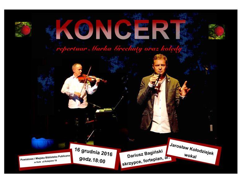 Koncert świąteczny w PiMBP w Kole
